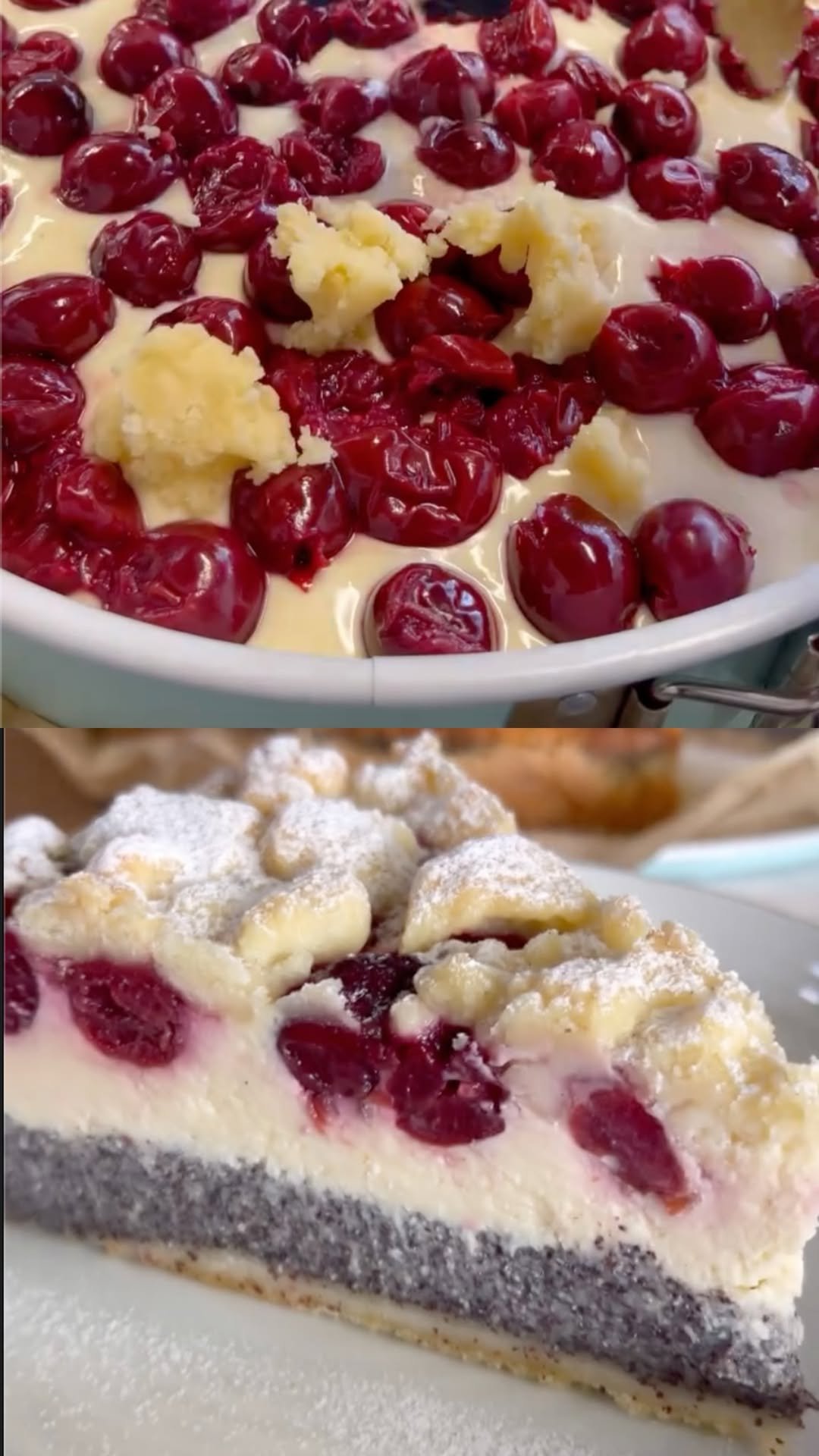 Käse-Kirsch mit Mohn und Butterstreusel - allesrezepte.com