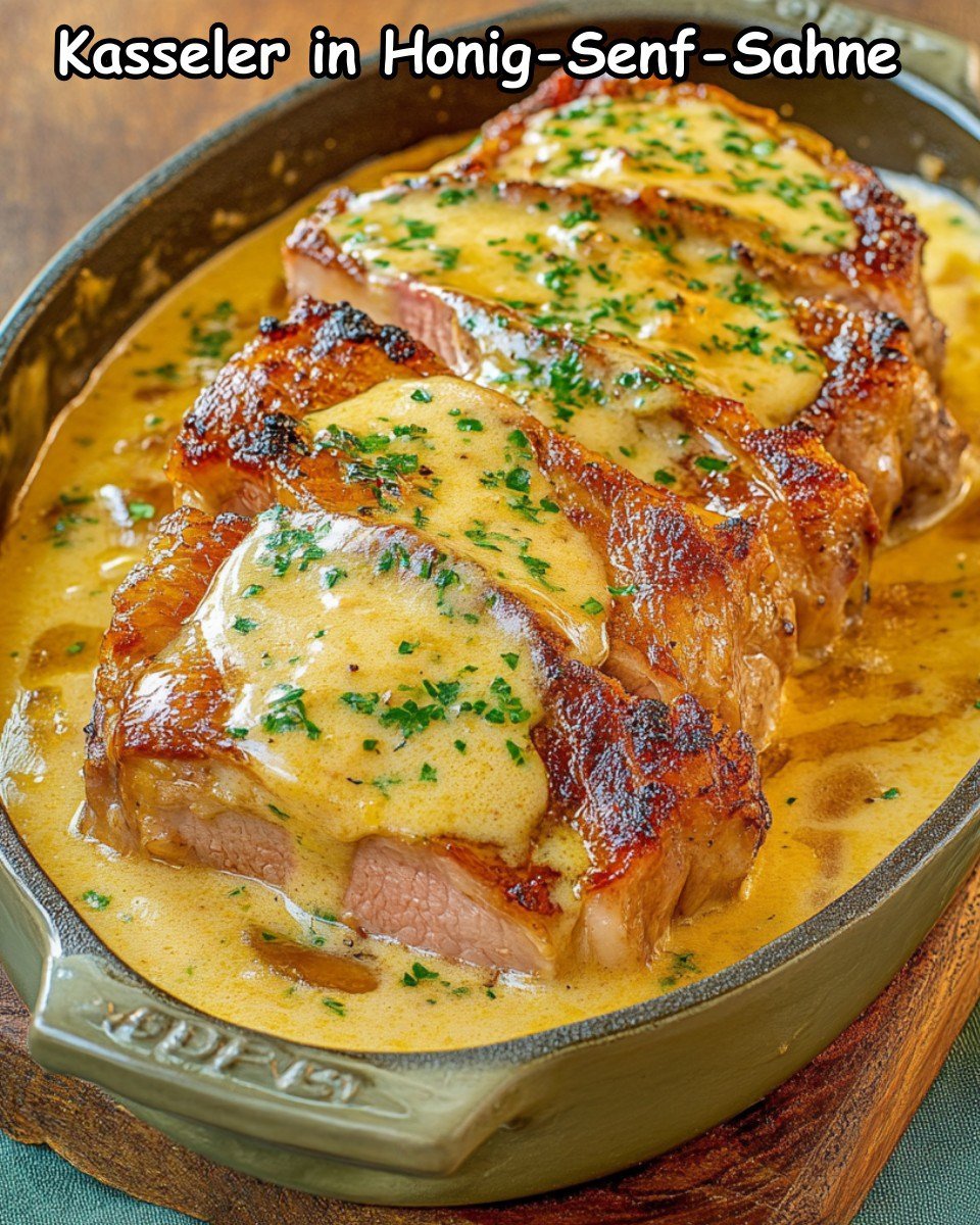 Mhmmm Ultralecker, Kasseler in Honig-Senf-Sahne - allesrezepte.com