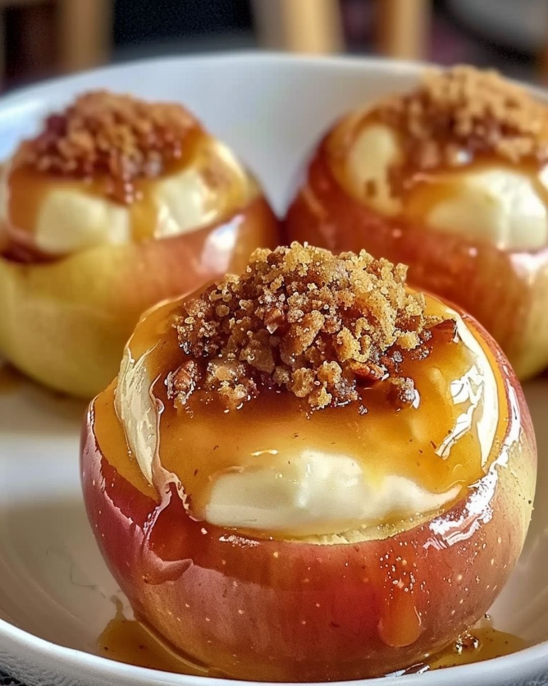 Cheesecake-Gefüllte Bratäpfel - allesrezepte.com Cheesecake-Gefüllte Bratäpfel - allesrezepte.com