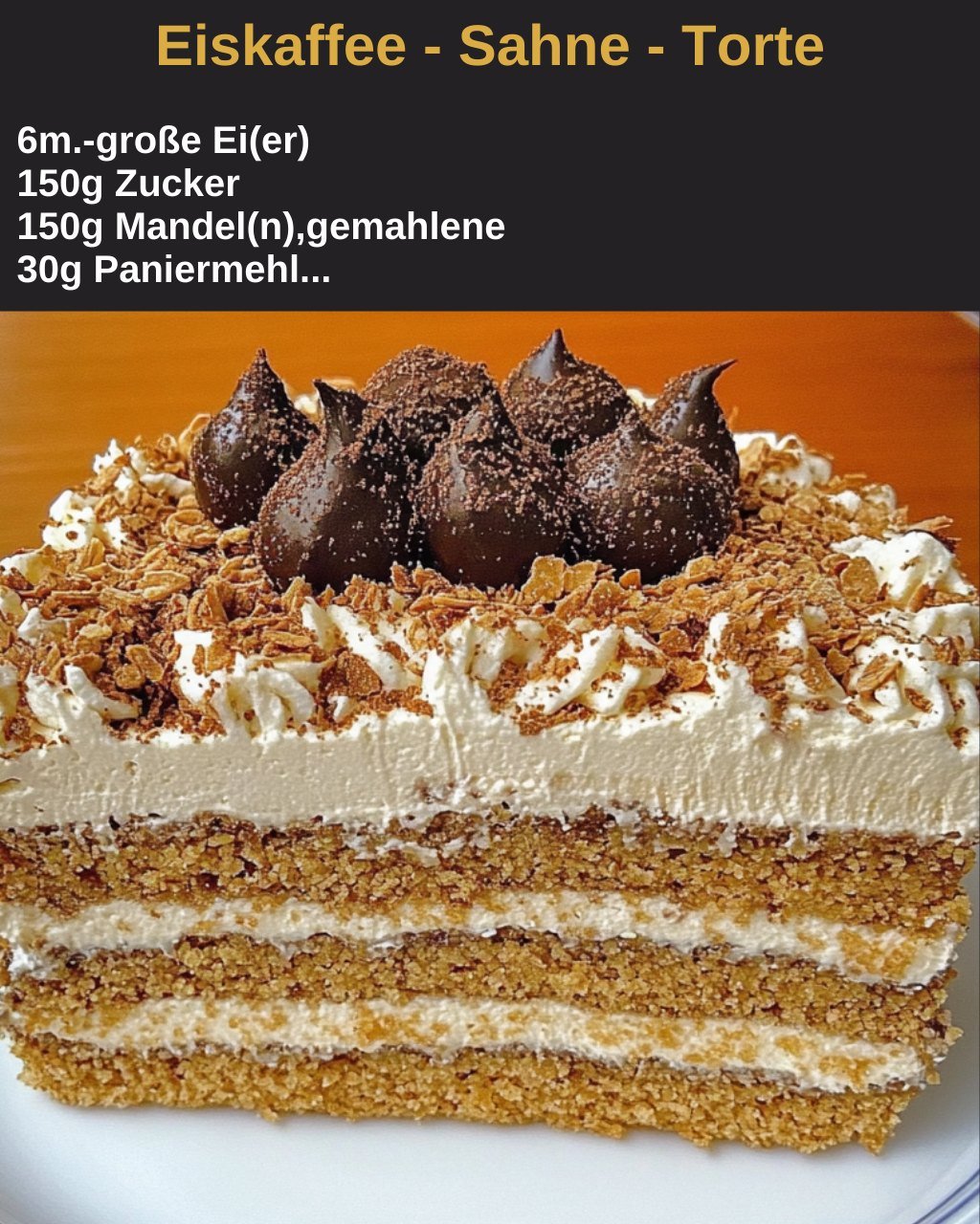 Eiskaffee-Sahne-Torte - allesrezepte.com
